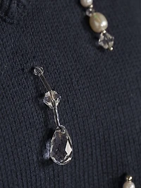 Drip Embellished Chunky Rib Vest
