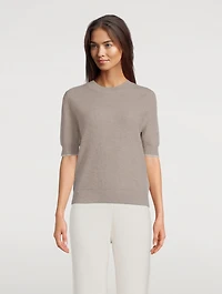 Gigi Trip Cashmere Short-Sleeve Sweater