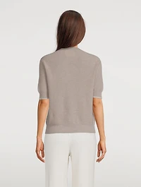 Gigi Trip Cashmere Short-Sleeve Sweater