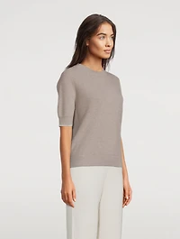 Gigi Trip Cashmere Short-Sleeve Sweater