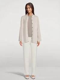 Gigi Trip Cashmere Short-Sleeve Sweater