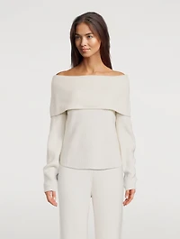 Mikaela Cashmere Off-The-Shoulder Sweater