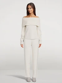 Mikaela Cashmere Off-The-Shoulder Sweater