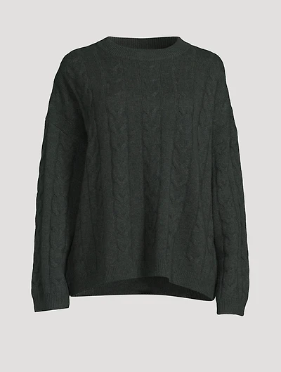 Vilma Cashmere Cable Crewneck Sweater