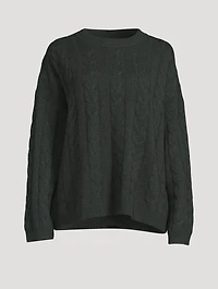 Vilma Cashmere Cable Crewneck Sweater