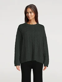 Vilma Cashmere Cable Crewneck Sweater