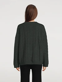 Vilma Cashmere Cable Crewneck Sweater