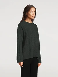Vilma Cashmere Cable Crewneck Sweater