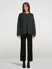 Vilma Cashmere Cable Crewneck Sweater