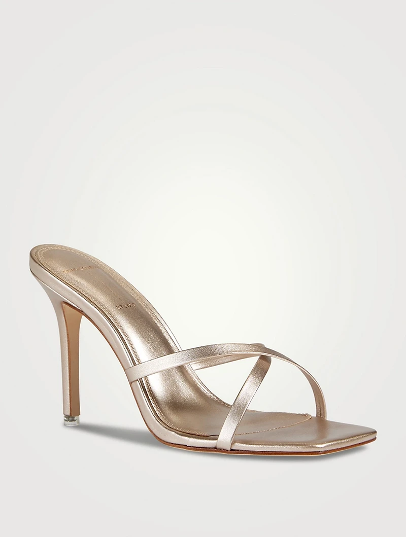 Arielle Metallic Leather Mules