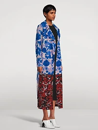 Rolana Belted Trench Coat Floral Print