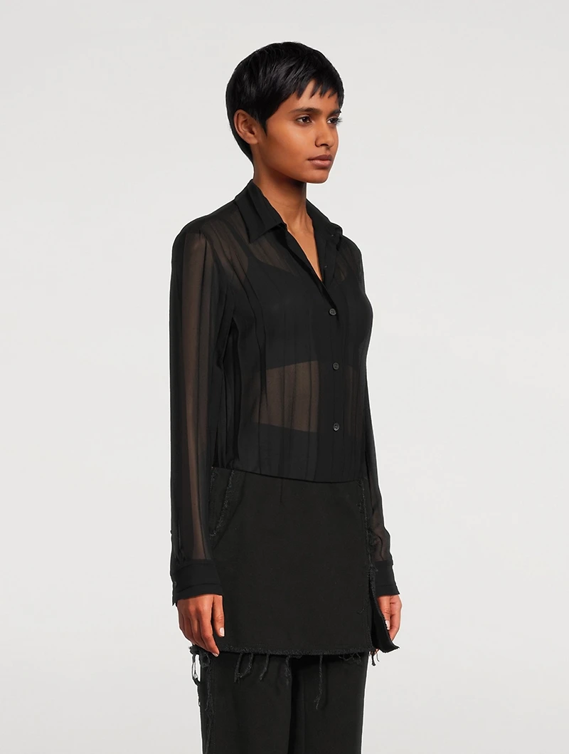 Clavelly Pleated Shirt