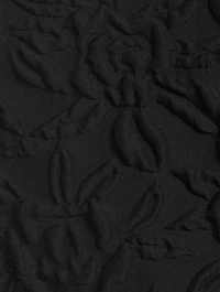 Cover Floral-Embossed Padded Shoulder T-Shirt