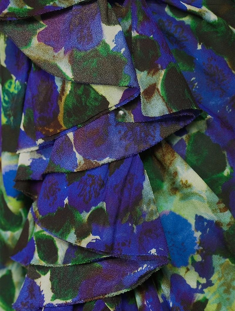 Sina Ruffled Skirt Floral Print