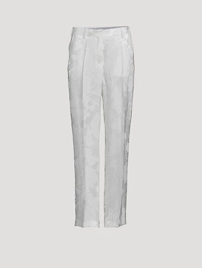 Pulley Jacquard Satin Trousers