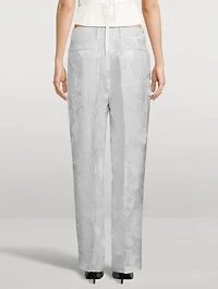 Pulley Jacquard Satin Trousers
