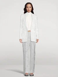 Pulley Jacquard Satin Trousers
