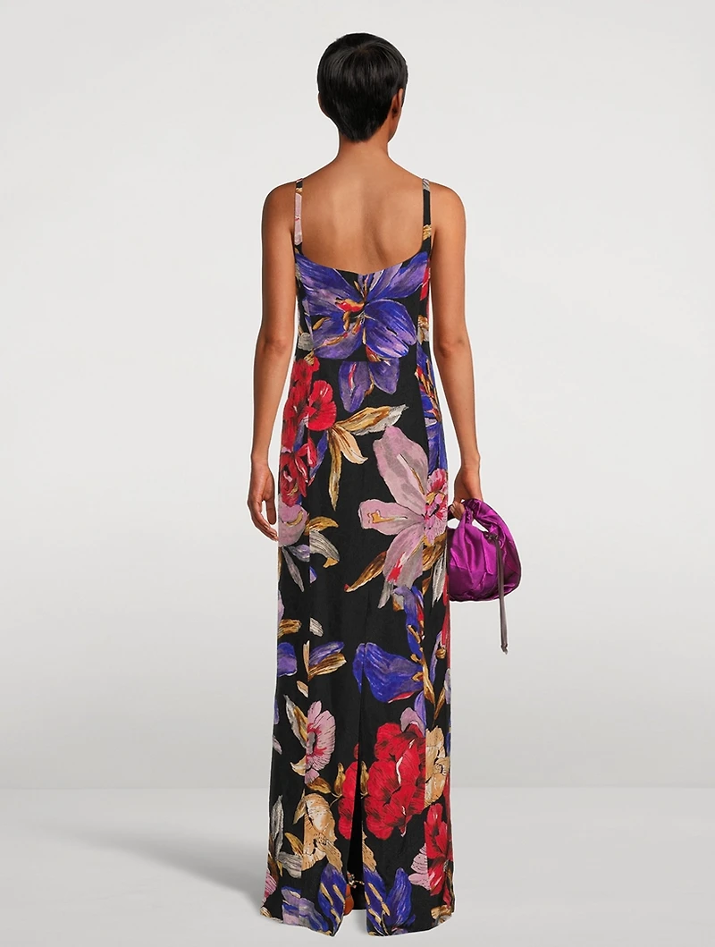 Deban Maxi Dress Giant Lilies Print