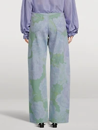 Peyton Wide-Leg Jeans Roses Print