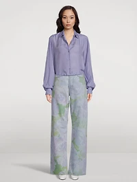 Peyton Wide-Leg Jeans Roses Print