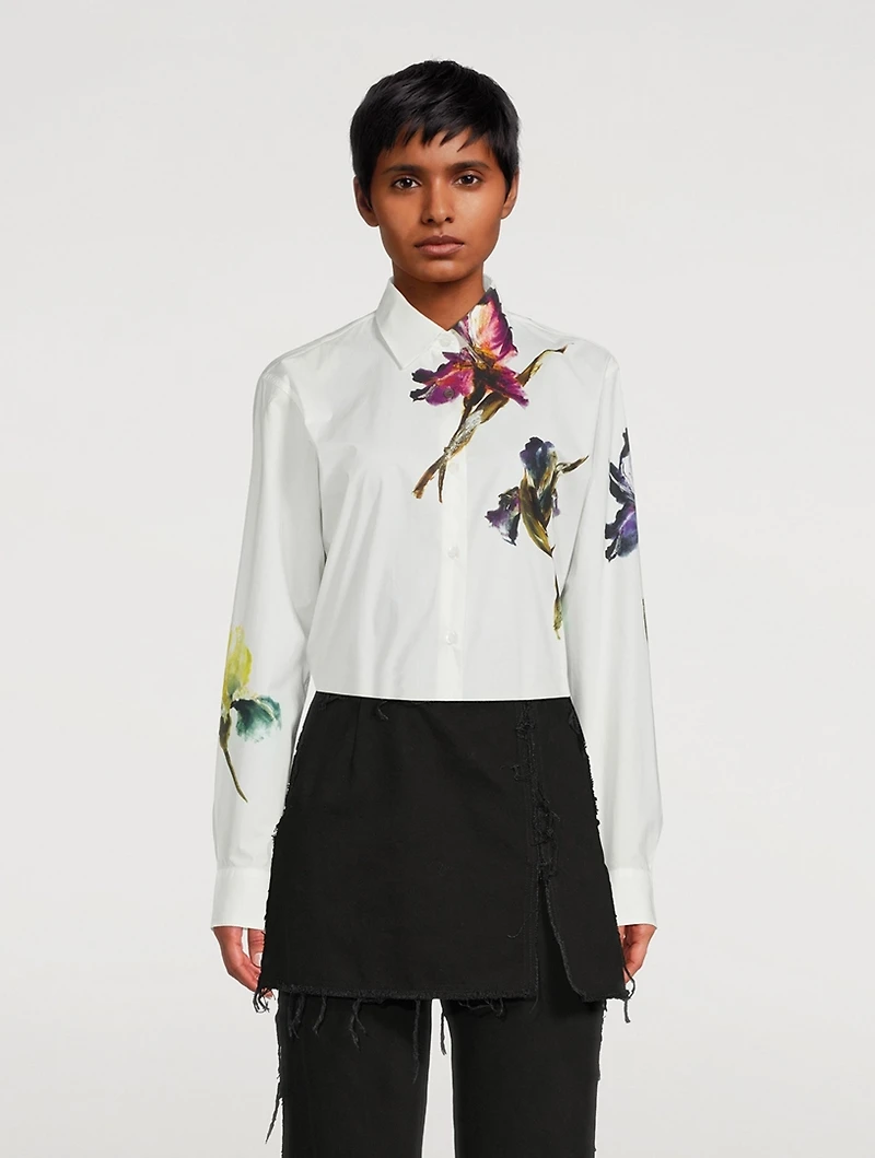 Clavelly Poplin Shirt Floral Print