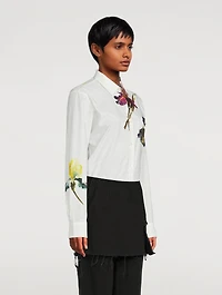 Clavelly Poplin Shirt Floral Print