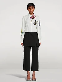 Clavelly Poplin Shirt Floral Print
