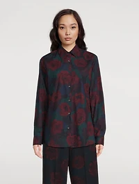 Clavelly Poplin Shirt Floral Print