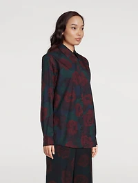 Clavelly Poplin Shirt Floral Print