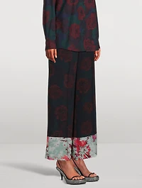 Puvis Wide-Leg Trousers Floral Print