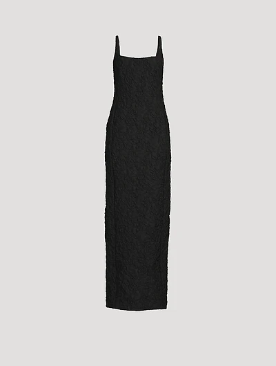 Deban Floral-Embossed Maxi Dress