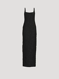Deban Floral-Embossed Maxi Dress