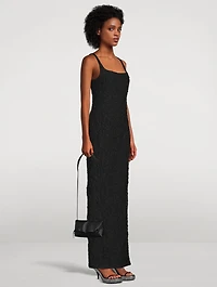 Deban Floral-Embossed Maxi Dress