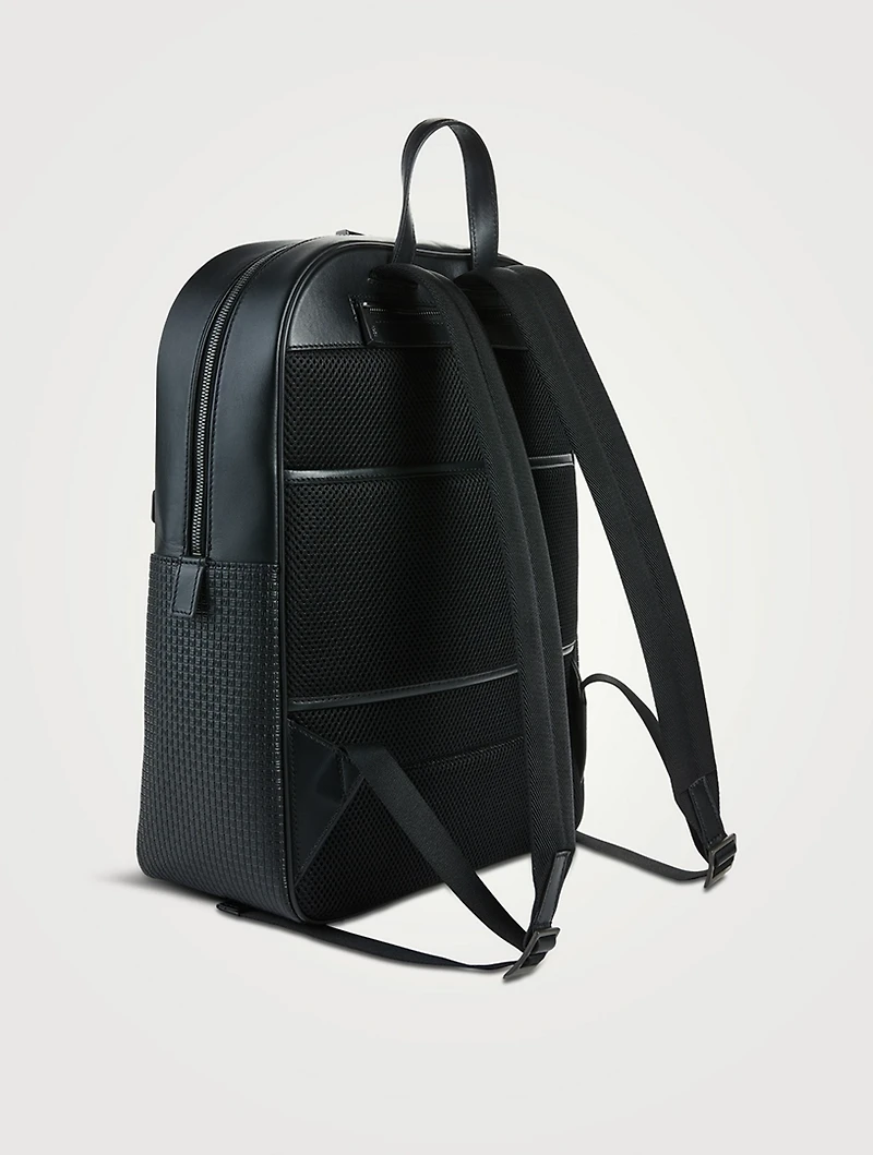 Stepan Coated Canvas Leather Backpack