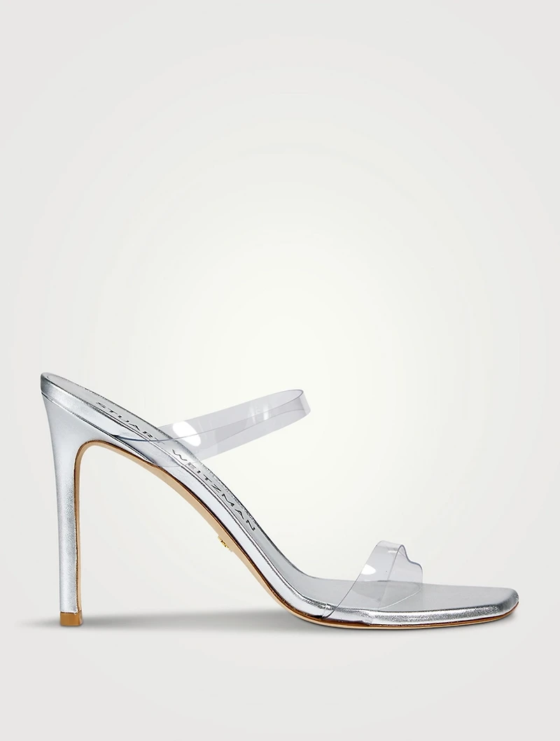 Aleena PVC And Metallic Leather Mules