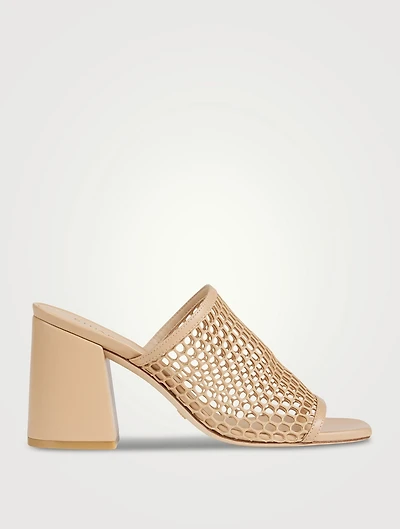 Cayman Perforated Leather Mules