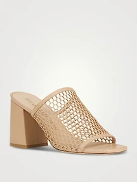 Cayman Perforated Leather Mules