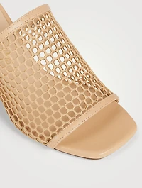 Cayman Perforated Leather Mules