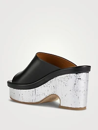 Oli Leather Platform Mules