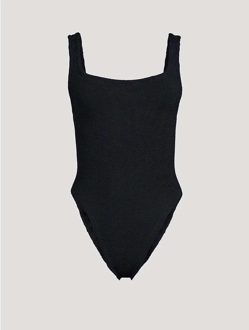 Square Neck One-Piece Swimsuit
