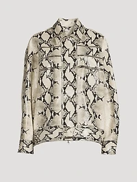 The Tania Python-Embossed Leather Jacket