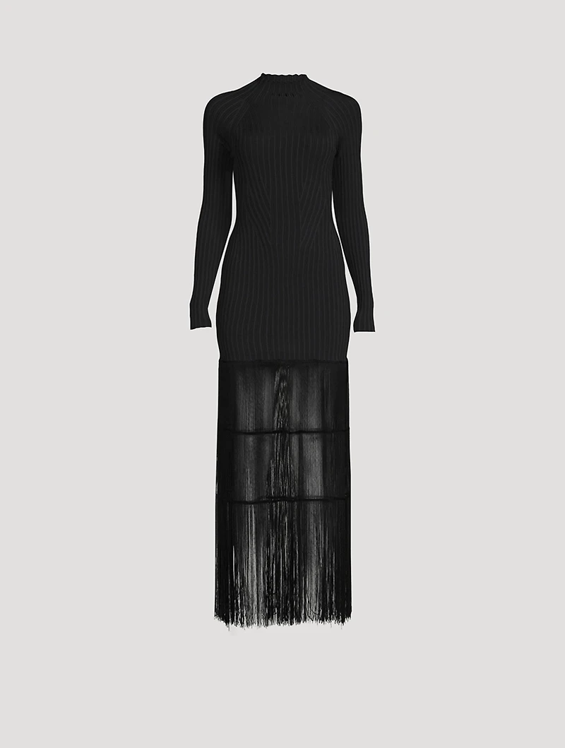 The Cedar Fringe Knit Dress