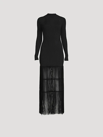 The Cedar Fringe Knit Dress