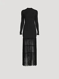 The Cedar Fringe Knit Dress