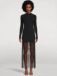 The Cedar Fringe Knit Dress
