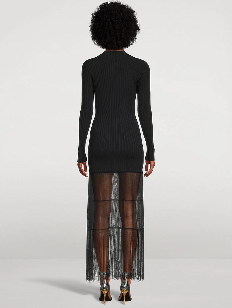The Cedar Fringe Knit Dress