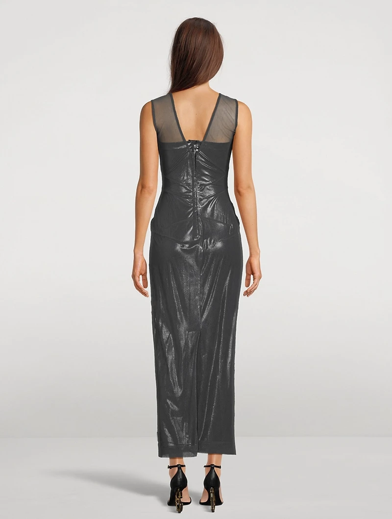 Metallic Jersey Gown