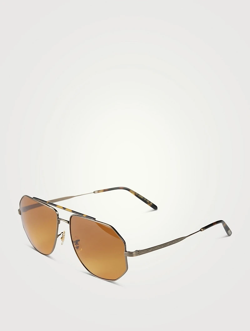 Oliver Peoples x Brunello Cucinelli Moraldo Aviator Sunglasses