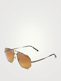Oliver Peoples x Brunello Cucinelli Moraldo Aviator Sunglasses