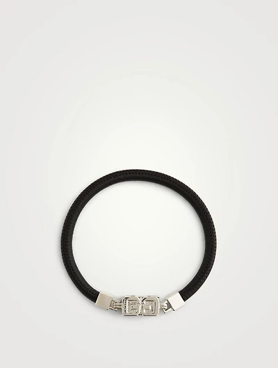 G Cube Leather Bracelet